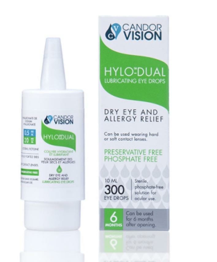 Candor Vision Hylo Dual lubricating eye drops - Dry Eye & Alergy Relief
